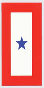 Single Star Service Flag Decal