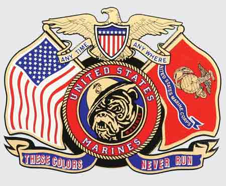 Marine Corps, These Colors Never Run Sticker