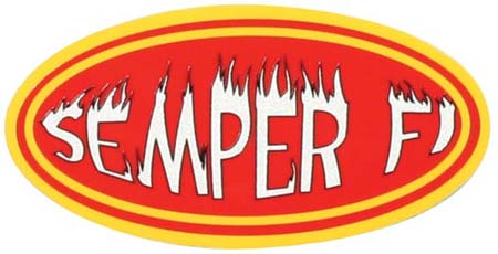 Mairine Semper Fi Oval Reflective Sticker