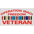 Operation Iraqi Freedom Veteran Decal