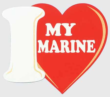 I Love My Marine Sticker