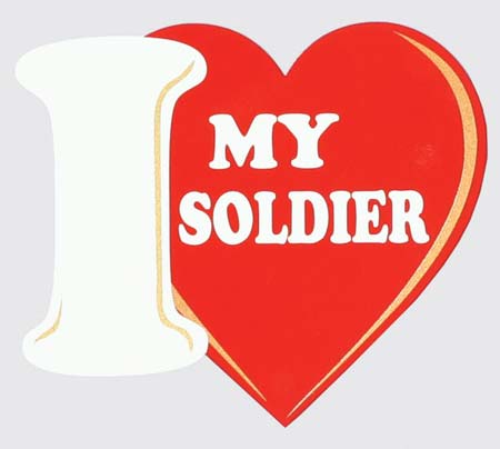 I Love My Solider Sticker