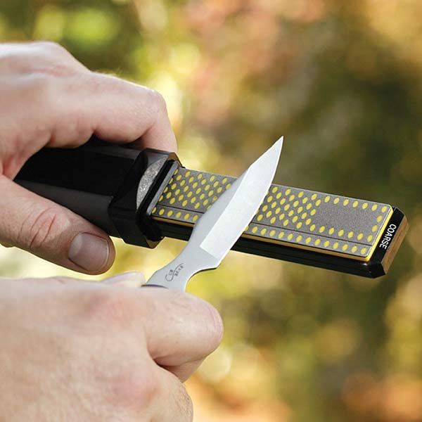 Smith's 4-inch Diamond Combo Bench Stone Knife Sharpener