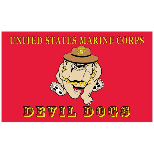 USMC Bulldog Devil Dog Flag