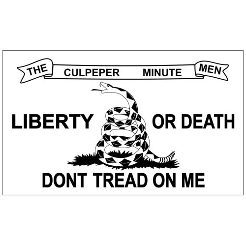 White Don't Tread on Me Flag