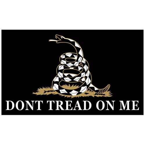 Black Don't Tread on Me Flag