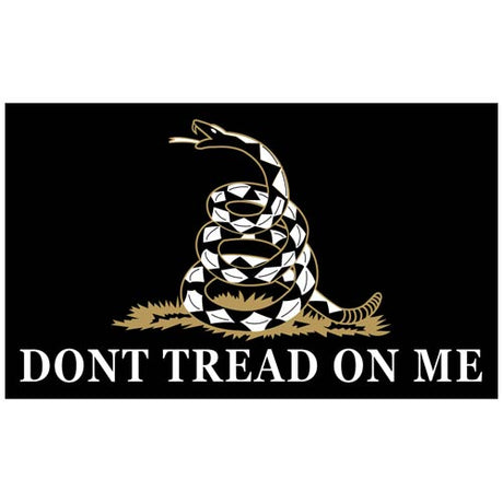 Black Don't Tread on Me Flag