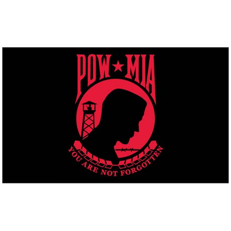 Black Red POW MIA Flag Flag