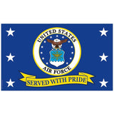 United States Air Force Served with Pride Flag