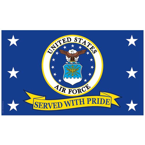 United States Air Force Served with Pride Flag