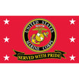 US Marines Served With Pride Seal & Stars Flag - Made in USA