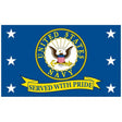 United States Navy Served with Pride Flag