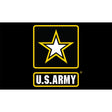 US Army Star Logo Black 3 x 5 Flag - Made in USA