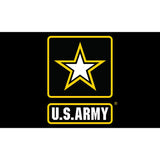 US Army Star Logo Black 3 x 5 Flag - Made in USA