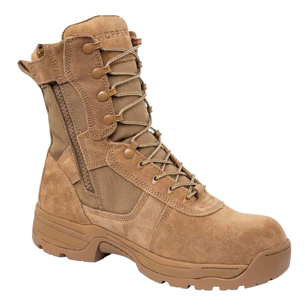 Propper Series 100 8-inch Side Zip Boot Composite Safety Toe Coyote Military Boot