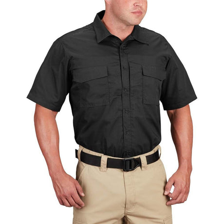 Propper Men's RevTac Stretch Tactical Short Sleeve Shirt - Black - image 1