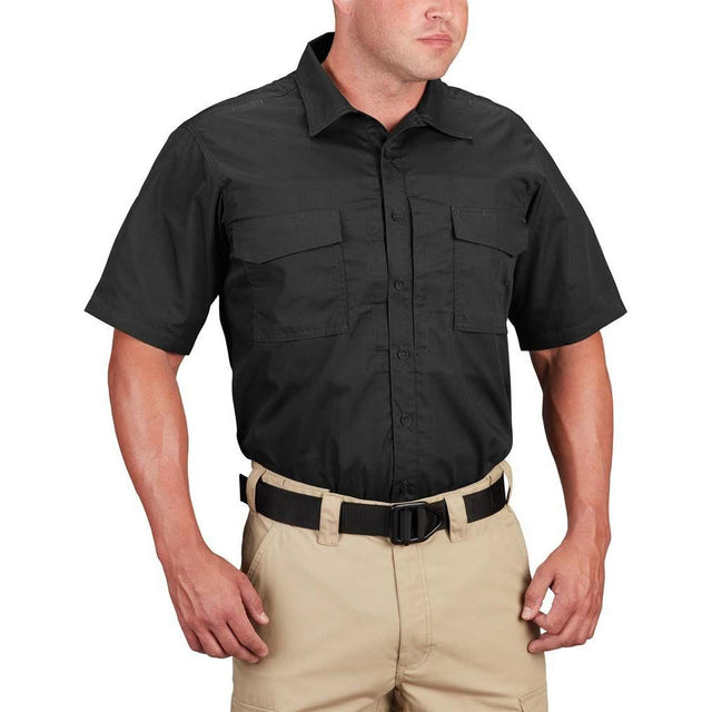 Propper Men's RevTac Stretch Tactical Short Sleeve Shirt - Black - image 1