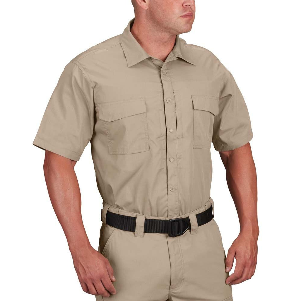 Propper Men's RevTac Stretch Tactical Short Sleeve Shirt - Khaki - image 1
