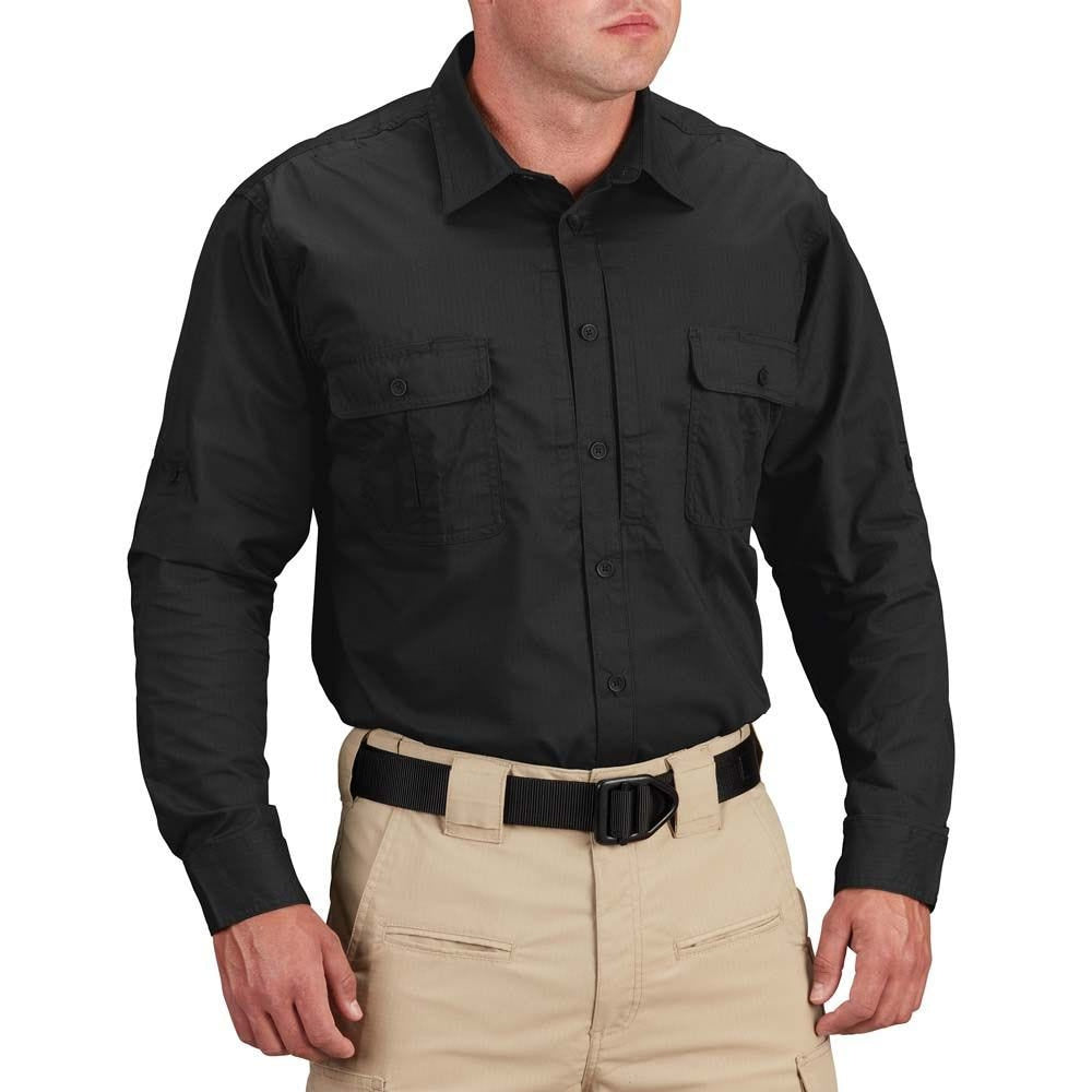Propper Men's Kinetic Long Sleeve Shirt - Black - image 1