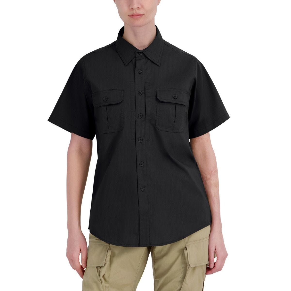 Propper Women's Kinetic Short Sleeve Shirt - Black - image 1