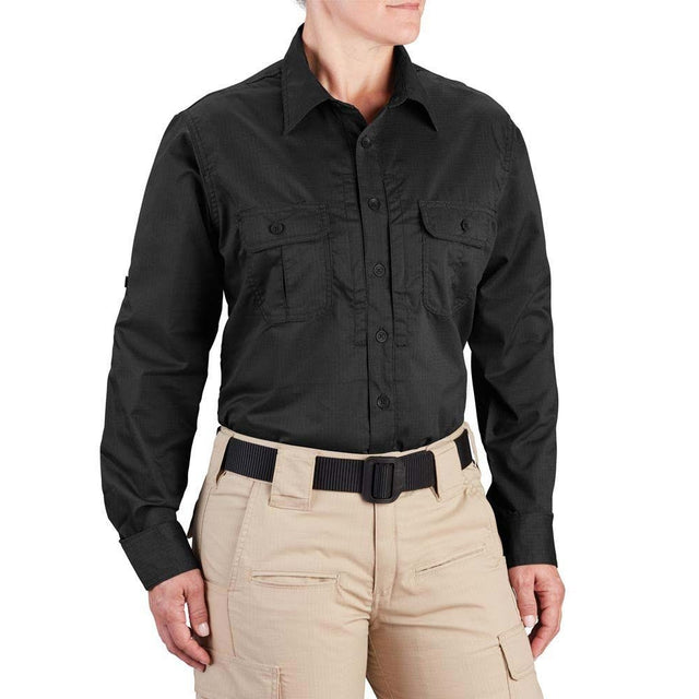 Propper Women's Kinetic Long Sleeve Shirt - Black - image 1