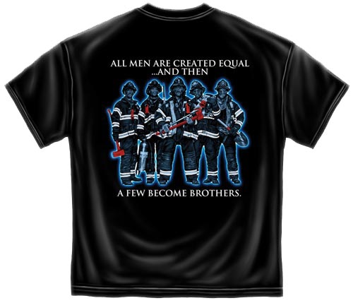 All Men are Created Equal Fallen Firefighter T-shirt - Black