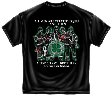 Brotherhood Above All Irish Firefighter T-shirt