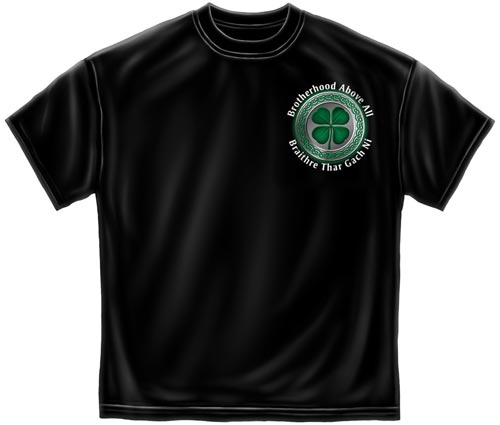 Brotherhood Above All Irish Firefighter T-shirt