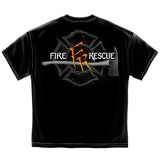 Monster Claws Fire Rescue Firefighters T-Shirt - Black