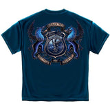 Protect and Serve Coat of Arms Police T-Shirt - Navy