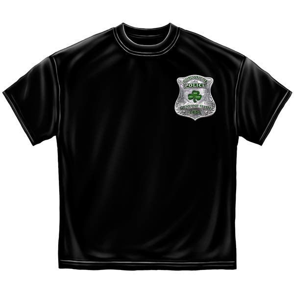 Ireland's Finest Genuine Irish Police Black T-Shirt