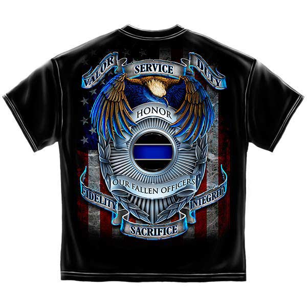 Honor Our Fallen Heros Law Enforcement T-Shirt - Black