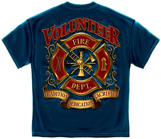 Volunteer Firefighter T-shirt - Navy