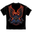 Flaming Eagle Volunteer Firefighter T-Shirt - Black