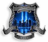 Bravery Honor Sacrifice 9-11 Memorial Sticker