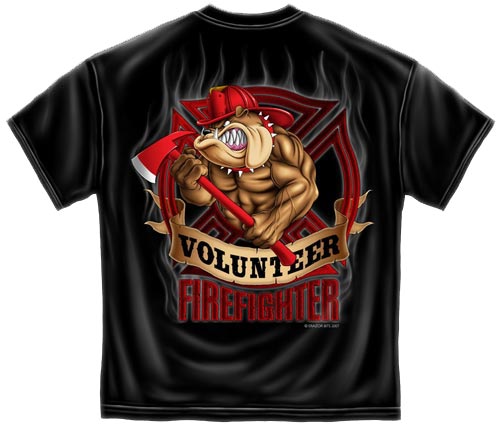 Volunteer Firefighter Bulldog T-shirt