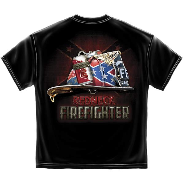 Redneck Firefighter T-Shirt - Black