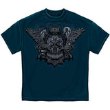 Semper Paratus Skull and Wings EMS T-Shirt - Navy