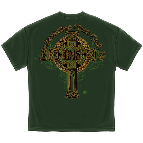 Irish Heritage Gold Cross EMS T-Shirt - Hunter Green