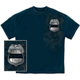 Policeman's Chrome Badge and Policeman's Prayer Blue T-Shirt