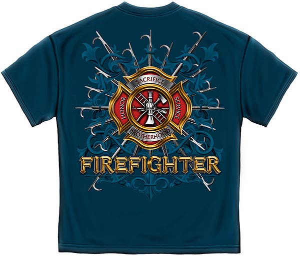 Firefighter Pikes Short Sleeve T-Shirt - Blue