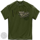 American Classic Volunteer Firefighter T-Shirt - Olive Green