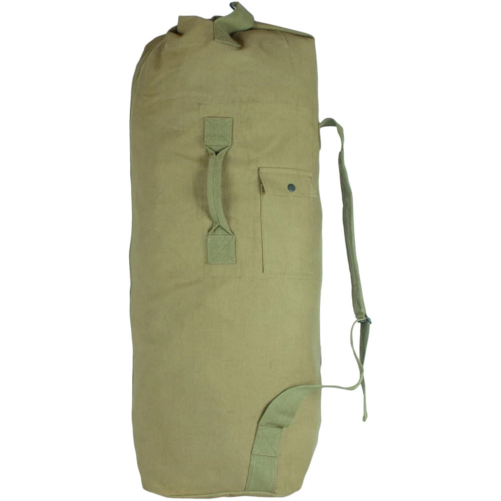 Canvas Military Duffle Bag with Backpack Straps