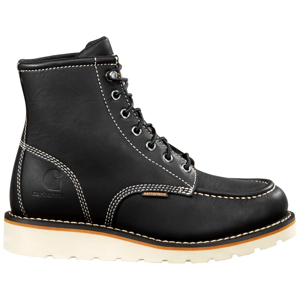 Carhartt Women's Black 6-Inch WP Moc Toe Wedge Boot