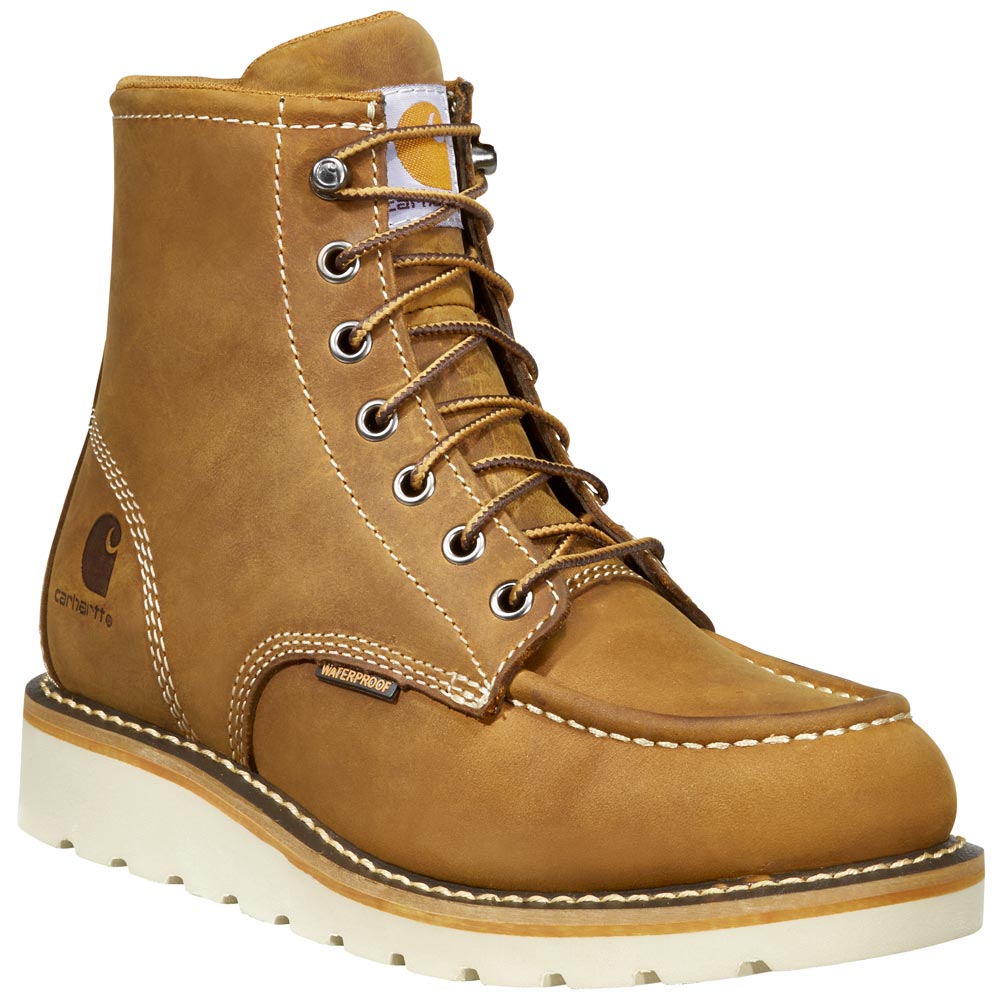 Carhartt Women's Brown 6-Inch WP Moc Toe Wedge Boot