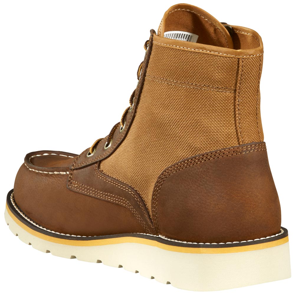 Carhartt Brown 6-Inch Breathable Fabric Panel Moc Toe Wedge Boot