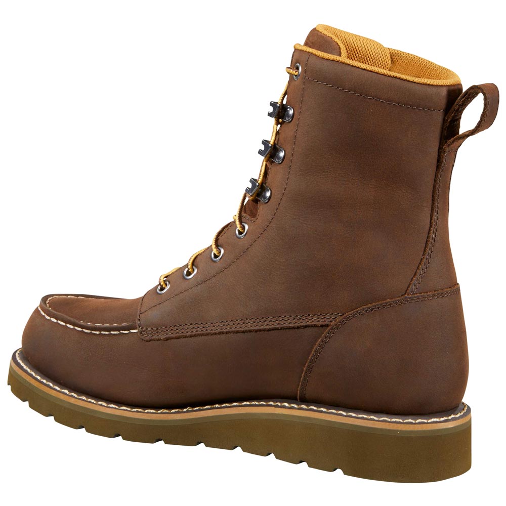 Carhartt Waterproof 8-Inch Chocolate Brown Moc Toe Wedge Men's Work Boot