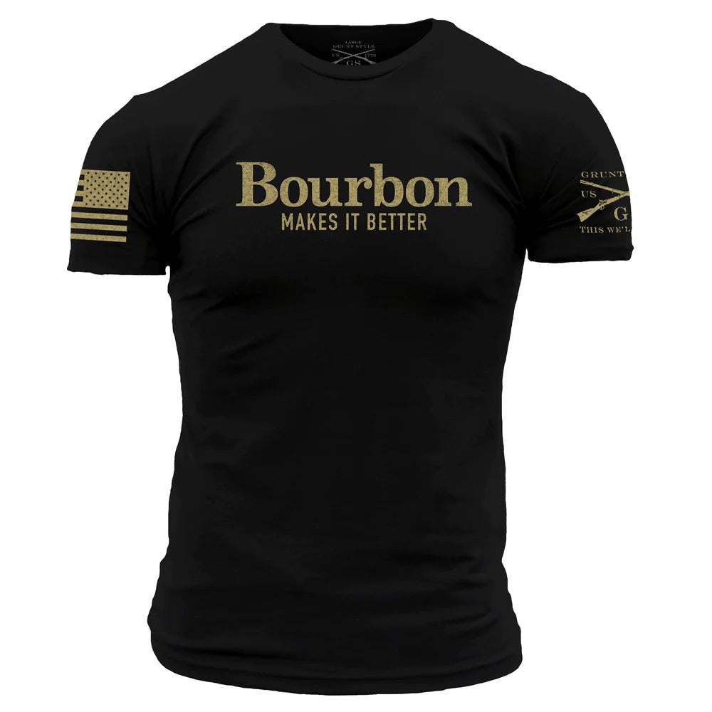 Grunt Style Men's Bourbon Makes It Better Shirt Short Sleeve T-Shirt