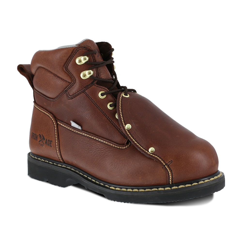 Iron Age Groundbreaker Brown 6-Inch External Metguard Work Boot