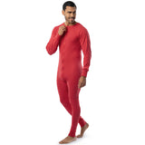 Classic Rib Knit Union Suit Red